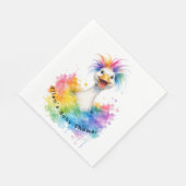 Serviette En Papier One Silly Goose Rainbow Baby Shower (Coin)