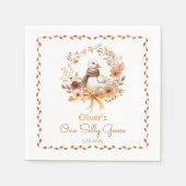Serviette En Papier One Silly Goose Rustic Fall 1st Birthday (Devant)