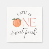 Serviette En Papier One Sweet Peach 1er anniversaire (Devant)