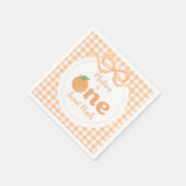 Serviette En Papier One Sweet Peach Girl 1er anniversaire (Coin)