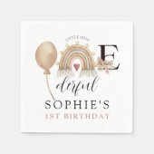 Serviette En Papier ONEderful Rainbow Girl'anniversaire (Devant)