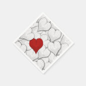 Serviette En Papier Onion Hearts Illustration Whimsical (Coin)