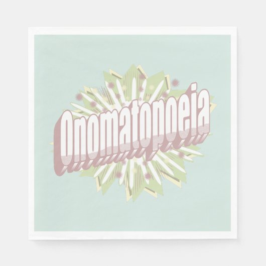 Serviette En Papier Onomatopoeia Explosion Anglais (Devant)