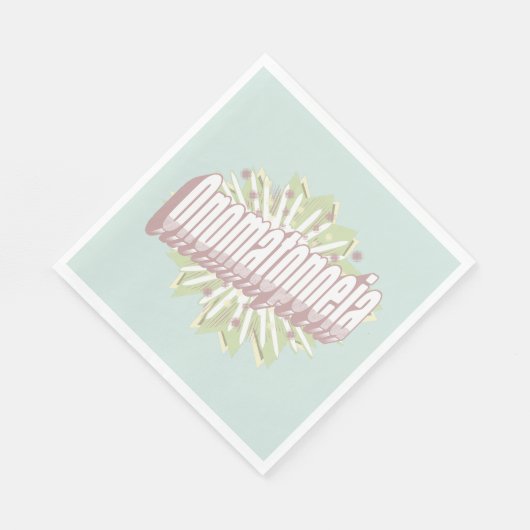 Serviette En Papier Onomatopoeia Explosion Anglais (Coin)