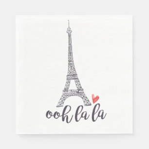 Serviette En Papier Ooh la Paris Napkins