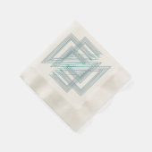 Serviette En Papier Opal Turquoise blanc (Coin)