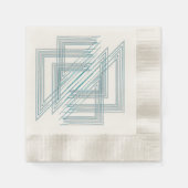 Serviette En Papier Opal Turquoise blanc (Devant)