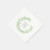 Serviette En Papier Open Laurel Wreath Mariage (Coin)