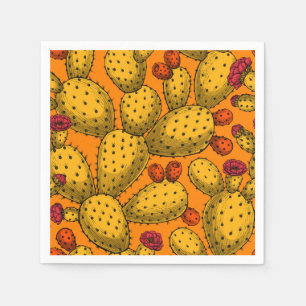 Serviette En Papier Opuntie de floraison en jaune
