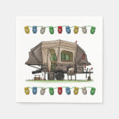 Serviette En Papier Opus 4 Pop Up Camper RV heureux camper (Devant)