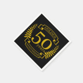 Serviette En Papier OR 50 ans Anniversaire Mariage 50 ans tous (Coin)