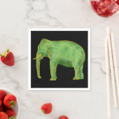 Serviette En Papier Or antique et Eléphant Jade (En situation)