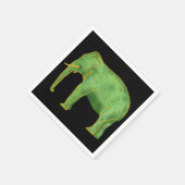 Serviette En Papier Or antique et Eléphant Jade (Coin)