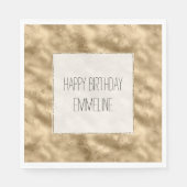 Serviette En Papier Or antique Glitz blanc (Devant)