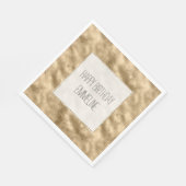 Serviette En Papier Or antique Glitz blanc (Coin)
