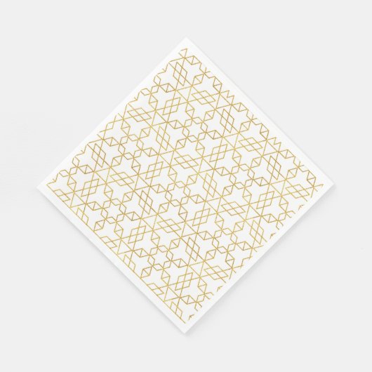 Serviette En Papier Or Art déco (Coin)