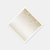 Serviette En Papier Or avec dentelle, croix, religieuse (Coin)