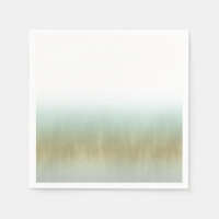 Or Blanc Mousse de Mer Élégant Mariage Moderne Pla