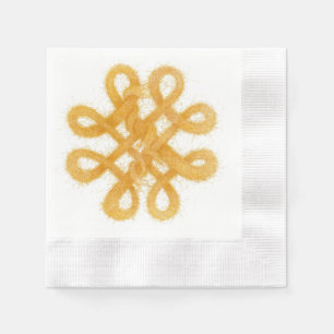 Serviette En Papier OR CELTIC KNOT en papier à cocktail serviettes
