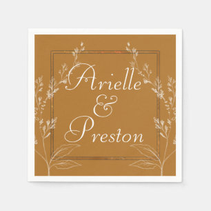 Serviette En Papier Or contemporain et Livre blanc Napkin