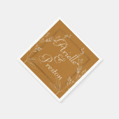 Serviette En Papier Or contemporain et Livre blanc Napkin (Coin)