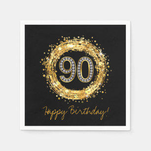 Serviette En Papier Or des confettis   de Bling de parties