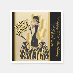 Serviette En Papier Or du nom de la fille do-it-yourself de diva