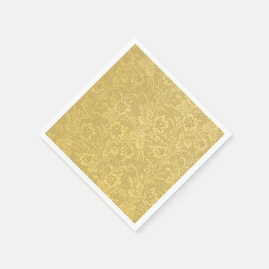 Serviette En Papier Or élégant (Coin)