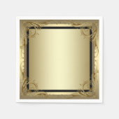 Serviette En Papier Or élégant (Devant)