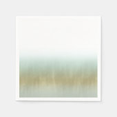 Serviette En Papier Or Élégant Blanc Mousse de Mer Mariage Moderne (Devant)