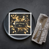 Serviette En Papier Or élégant personnalisé