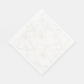 Serviette En Papier Or et blanc - Plage, Nautique (Coin)