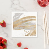 Serviette En Papier Or et gris (En situation)