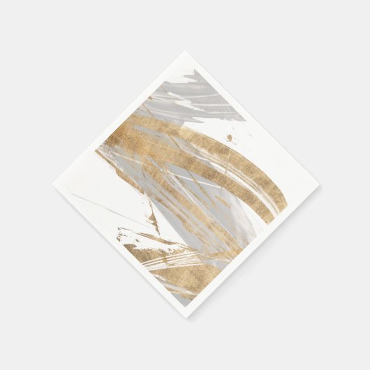 Serviette En Papier Or et gris (Coin)