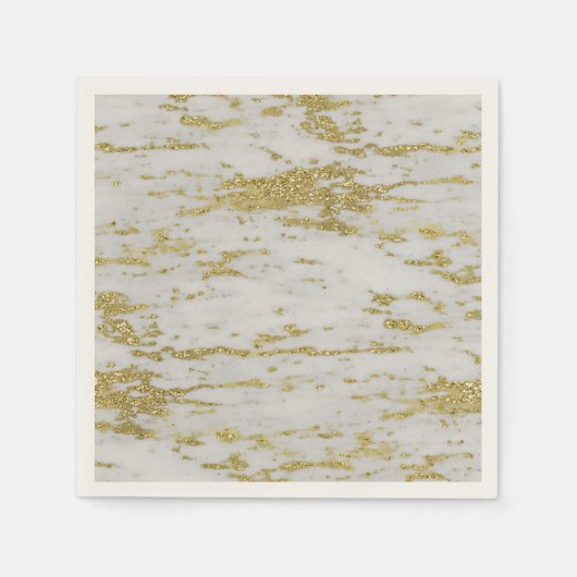Serviette En Papier Or et marbre (Devant)