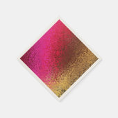 Serviette En Papier Or et rose Shimmer (Coin)