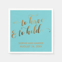 Or et Turquoise Pour Avoir et Garder Coeurs Script