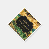 Serviette En Papier Or et vert Safari Agate Sweet sixteen (Coin)