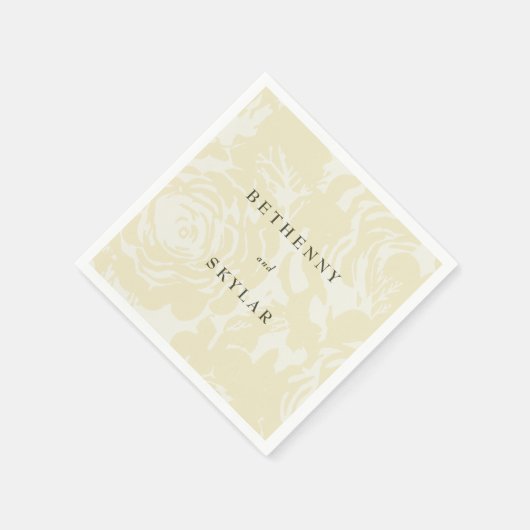 Serviette En Papier Or fleurit (Coin)