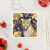 Serviette En Papier Or Leopard Metallic (En situation)