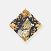 Serviette En Papier Or Leopard Metallic (Coin)