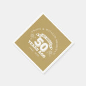 Serviette En Papier Or marié 50e anniversaire de Mariage (Coin)
