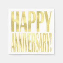 Or métal heureux anniversaire élégant chic