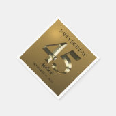 Serviette En Papier Or métallique 45e anniversaire (Coin)