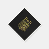 Serviette En Papier Or Nom Personnalisé L'Homme Le Mythe La Légende (Coin)