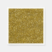 Serviette En Papier Or Parties scintillant élégant (Devant)