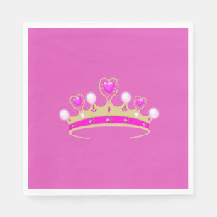 Serviette En Papier Or rose royal de princesse Queen Crown Coronet