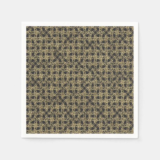 Serviette En Papier Or Scratch Doré Moderne Élégance Glamour Soirée (Devant)