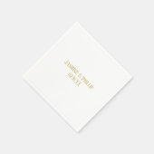 Serviette En Papier Or simple - Cocktail Napkin (Coin)