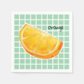 Serviette En Papier Orange (Devant)